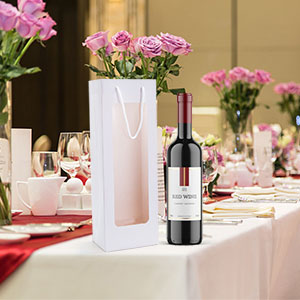 Luksusowe pudełko do pakowania wina z papieru pakowego w kolorze brązowym, trwały papier ekologiczny 1