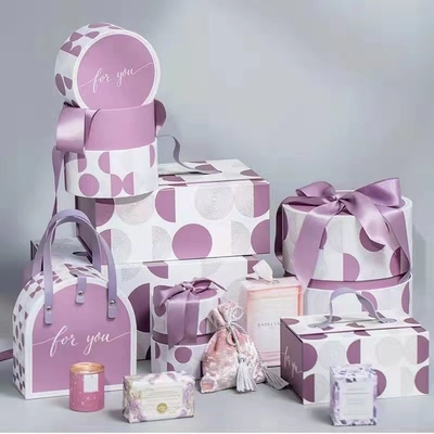 OEM Dziękujemy pudełko prezentów papierowych Polkadot Karton pudełko opakowania prezentów do perfum