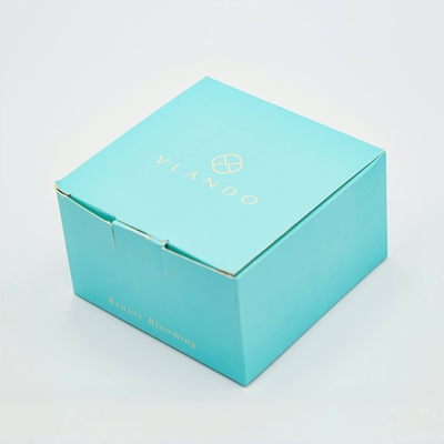 Złote logo Stamping Custom Packaging Boxes Blue Exquisite Face Cream Kosmetyczne pudełko opakowania