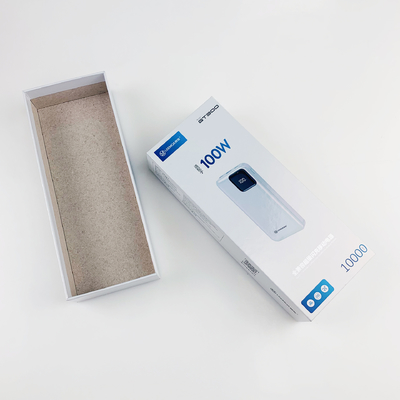 Zaopatrzenie na zamówienie Pudełko do opakowań Glossy Lamination Grey Board Elektronika Power Bank Papierowy karton Opakowanie Pokrywka i podstawa Pudełki podarunkowe